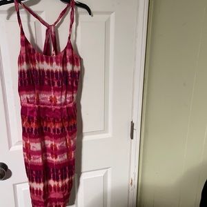 Banana republic pink summer silk dress size 2 petite